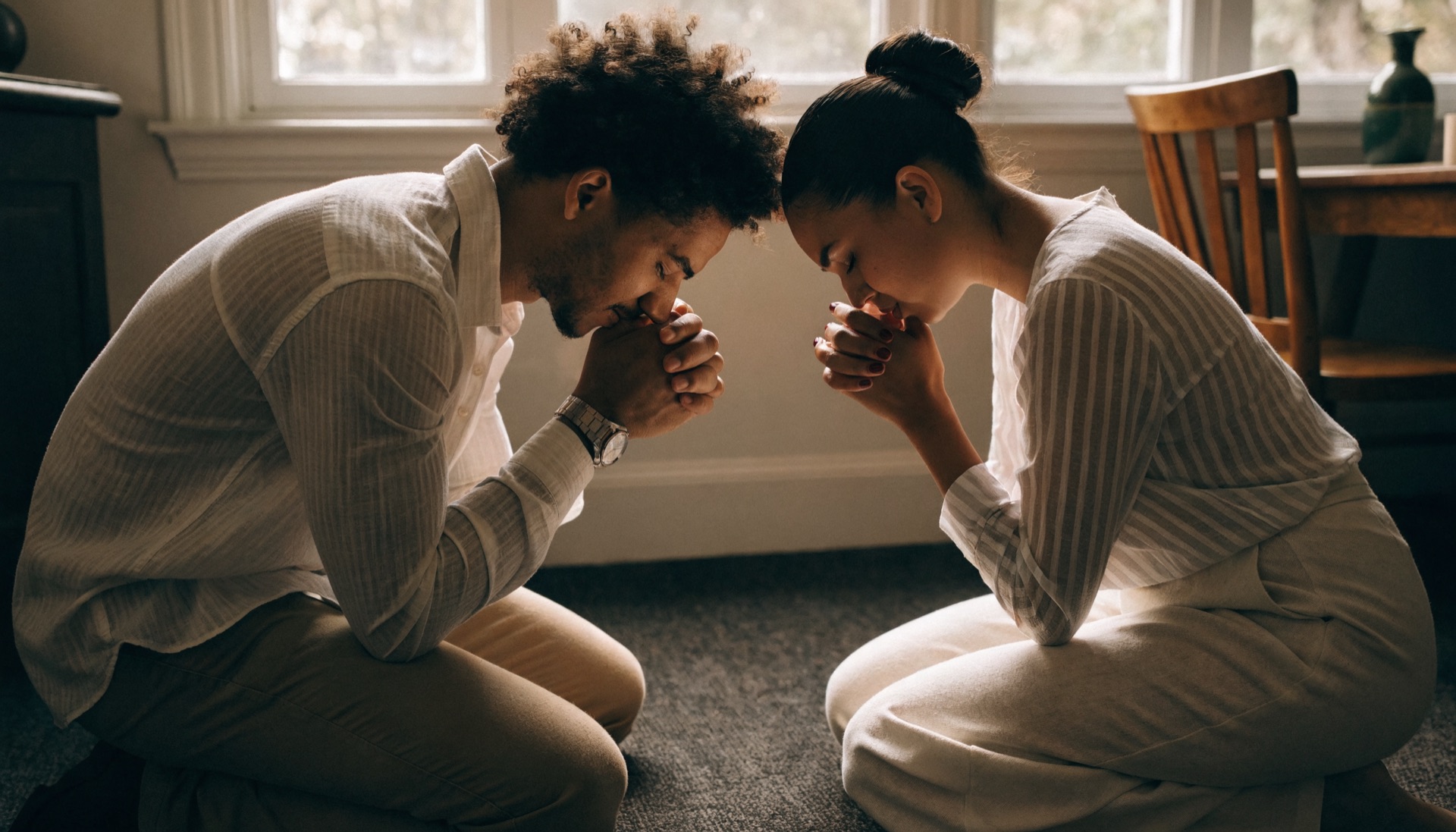Couple praying together